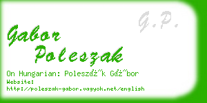 gabor poleszak business card